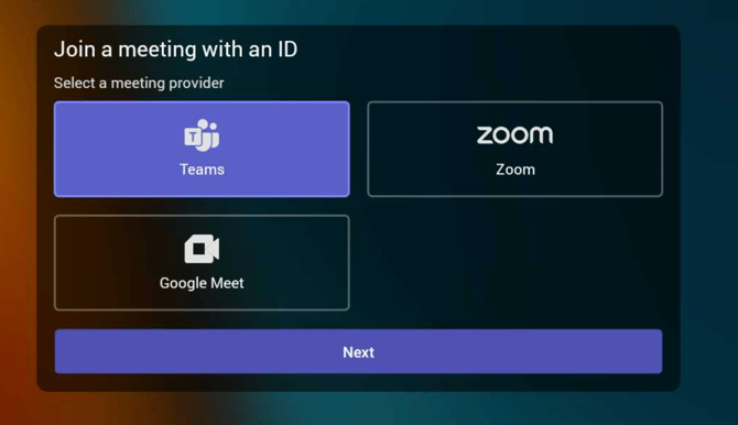 Join with ID functie in teams room
